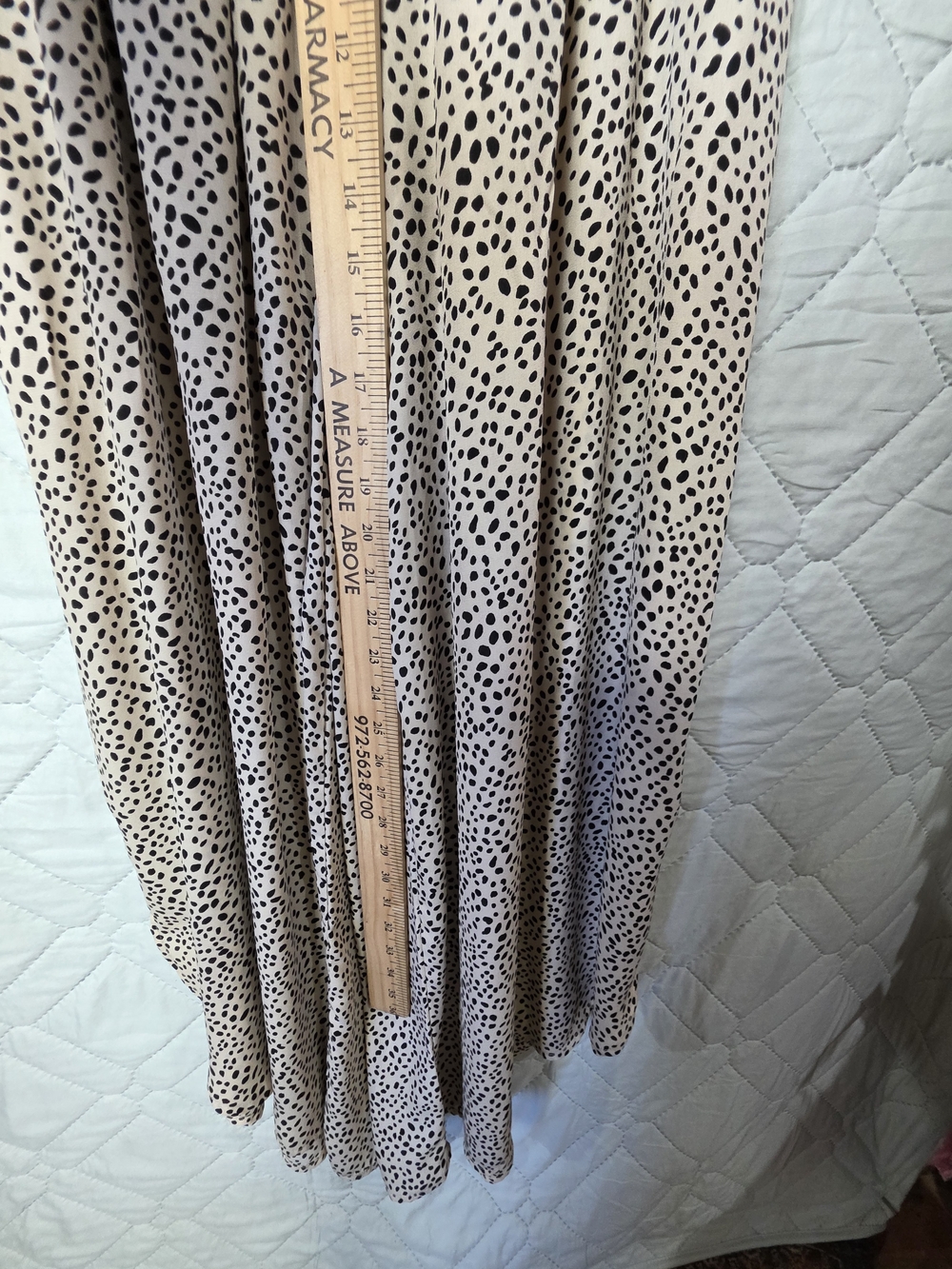 Oddt Wide Leg Pants Polka Dot Casual Summer Trousers High Waist 1X Beige - Picture 7 of 10